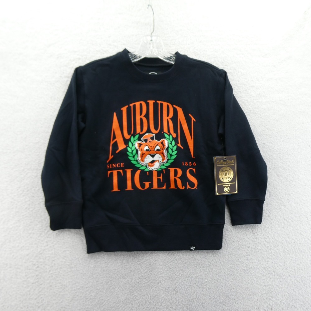 '47 Brand Sweatshirt Kids Small Auburn Tigers Navy‎ Blue College Vault Fleece